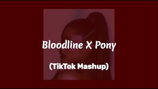 bloodline x pony mashup  ariana grande ginuwine lyrics [upl. by Emory]