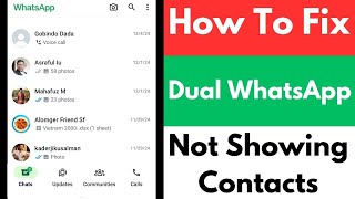 How To Fix Dual WhatsApp Not Showing Contacts [upl. by Lasorella]