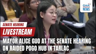 LIVE Bamban Tarlac Mayor Alice Guo at the Senate committee hearing on the raided Replay [upl. by Ynogoham]