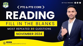 Reading Fill in the Blanks  PTE amp PTE Core  November 2024  Real Exam Questions Language Academy [upl. by Monagan699]