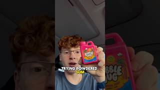 TRYING POWDERED GUM🩷viralshort funnyhumor review food gum lmao funnyjokes hahaha haha [upl. by Eirdua]