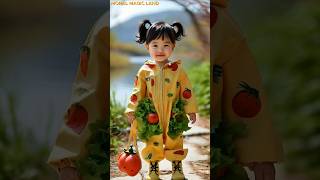 FoodThemed Baby Runway Tiny Fashion Star in Adorable Outfits 🍕🍭✨ cute moralmagicland [upl. by Thelma]