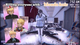 Killing Everyone with Blonde hair  Yandere Simulator Challenge [upl. by Areta256]