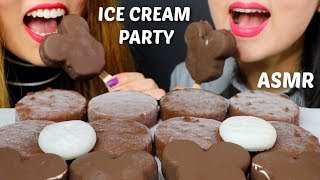 ASMR CHOCOLATE ICE CREAM PARTY 초콜릿 아이스크림 리얼사운드 먹방 アイスクリーム 冰淇淋 Kem cây  KimampLiz ASMR [upl. by Darbie]