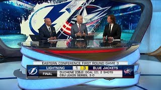 NHL Tonight Blue Jackets win Blue Jackets keep shocking take 3 0 series lead Apr 14 2019 [upl. by Mayap886]