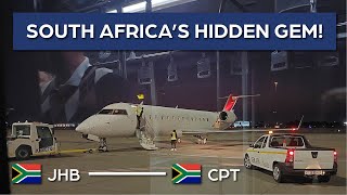 SOUTH AFRICAS HIDDEN GEM  Flight Review  Cemair CRJ200 Johannesburg to Cape Town [upl. by Taub919]