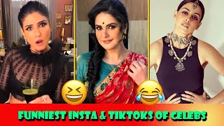 😂😂2023 Viral Funny Insta reels amp tiktok videos of Bollywood stars Part19  Raveena GeneliaShamita [upl. by Dlorrej]