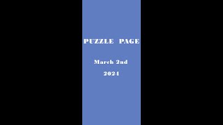 Lets Play  Puzzle Page  March 2nd 2024 [upl. by Hazem]