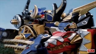 Bakuryuu Sentai Abaranger vs Hurricaneger  Bossfight 2 [upl. by Yevoc]