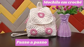 mochila de crochê passo a passo com fio amigurumi [upl. by Liahus]