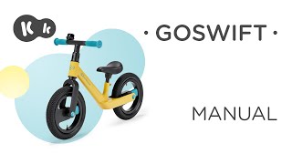 How to assemble the Kinderkraft GOSWIFT balance bike  Instruction Manual [upl. by Sara-Ann]