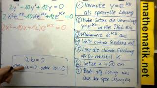 Theorie zu HomlinDGL mit konstKoeff  Beweis des Lösungsverfahrens im Fall 1 [upl. by Odragde]