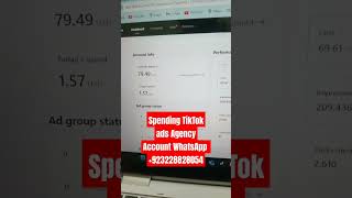 Spending TikTok ads Agency Account Pakistan  TikTok ads Agency Account Worldwide [upl. by Bathsheba558]