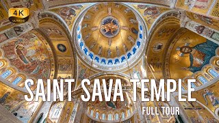 【4K】Saint Sava Temple Belgrade Serbia  Full Walking Tour  With Captions CC [upl. by Saidel]