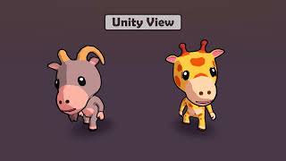 Toon Humanoid Animal Characters V2 Matcap Shaded OutlinedUnity Asset Store [upl. by Oria]