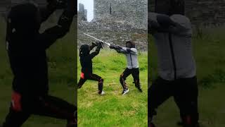 Cool Longsword Action hema historicalfencing longswordfencing martialarts medievalcombat amhe [upl. by Ahsiatal]