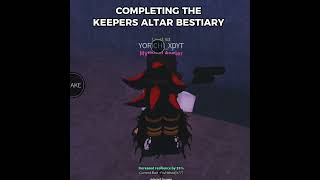 COMPLETING THE KEEPERS ALTAR BESTIARY  FISCH  ROBLOX [upl. by Bez613]