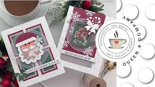 2 More FUN Shaker Cards  Queen amp Co Heartfelt Holidays Cardmaking Kit [upl. by Fagen]