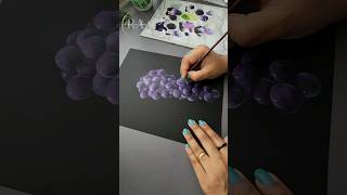 💫🔴 AMAZING Technique to paint GRAPES 🍇 Try This painting hacks Acrylic Painting shorts [upl. by Adnih]