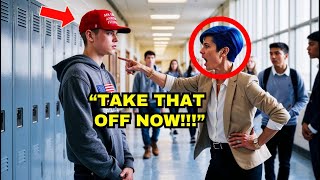 Woke Principal Suspends Student For Wearing MAGA Hat Unaware That His Father Heads The School Board [upl. by Ettenrahs]