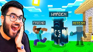 🤣 WARDEN PRANK ON FRIENDS 🤣 MINECRAFT PRANK SERIES  Hitesh KS [upl. by Athenian980]