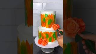 Palette Painted Cake 😍 djhorlicious palettecake palettepaintedcake 60thcake cakedecorating [upl. by Ellevehs109]