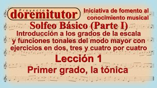 Clase 1 de Solfeo para Principiantes  Aprende a Leer Música y Cantar por Nota  Tónica [upl. by Annocahs]