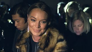 Lindsay Lohan Interview London Fashion Week AW15 [upl. by Weston]