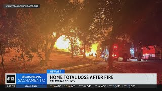 Home total loss after fire in Calaveras County [upl. by Adnawyek200]