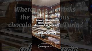 What is the most famous chocolatedrink in Turin cafe al Bicerin 1763 turin italytravel cafeteria [upl. by Kado89]