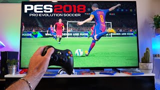 Testing PES 2018 On The XBOX 360 POV Gameplay Test Impression [upl. by Tonina255]