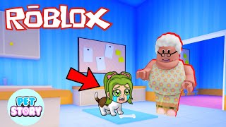 👵UNA ABUELA MALVADA NOS ADOPTA SUCEDEN COSAS TURBIAS🐶ROBLOX karola20 PET STORY [upl. by Aek]