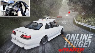 Drifting Left Lane Only Real Traffic Touge  4k Assetto Corsa Drift Mods  Thrustmaster Setup [upl. by Marek577]