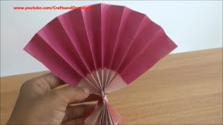 How to make a Chinese  Japanese fan easily [upl. by Adnirb97]