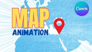 World Map Zoom Animation in Canva  Canva Animation Tutorial [upl. by Fleisig]