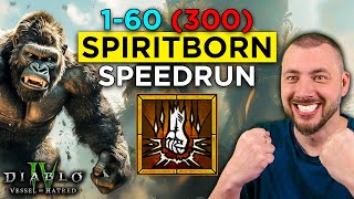 Season 6 Spiritborn Speedrun  Gorilla amp Eagle Slammer  Diablo 4 Vessel of Hatred [upl. by Zehcnas139]