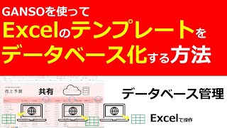 クラウド管理GANSOを使って、Excelのテンプレートをデータベース化する方法｜vol192 [upl. by Norabel]