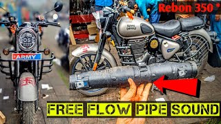 Royal Enfield Reborn Classic 350  Testing Free Flow Pipe Sound  🤯🤯 [upl. by Lempres]