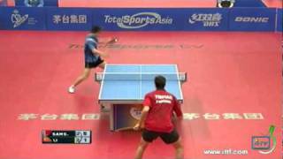 Vladimir Samsonov vs Li AhmetMens Singles Semifinals Spanish Open 2011 [upl. by Aneerahs]