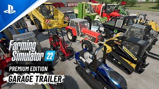 Farming Simulator 22 Premium  Garage Trailer  PS5 amp PS4 Games [upl. by Marlee962]