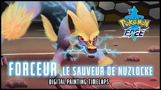 SPEED ART Forceur le sauveur de nuzlocke [upl. by Elacim]