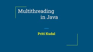 26 Multithreading in Java [upl. by Nitsid923]