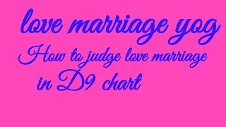 Love marriage in D9 chartnavmansh kundali Astrologer Rajeev [upl. by Casavant]