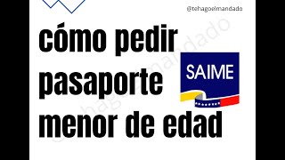 como pedir pasaporte menor de edad venezuela  preguntas de seguridad  Costo pasaporte [upl. by Oram]