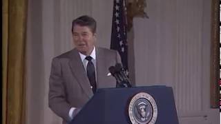 Compilation of President Reagans Humor from Selected Speeches 198189 [upl. by Brawner180]