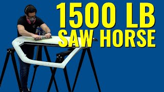 HEAVY DUTY 1500 lb Metal Saw Horse  Perfect for Metal Fabrication Or Woodworking  Eastwood [upl. by Kayley]