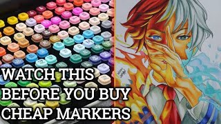 10 Q amp A about Alcohol Markers  WATCH THIS BEFORE YOU BUY MARKERS Shoto Todoroki Drawing [upl. by Annerol]