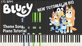 NEW VIDEO IN BIO Bluey  Theme Song  Piano Tutorial [upl. by Hultin705]