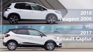 2018 Peugeot 2008 vs 2017 Renault Captur technical comparison [upl. by Roobbie]