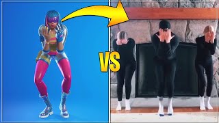 Blinding Lights Fortnite Dance Emote in Real Life Comparison [upl. by Reehsab]